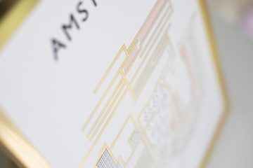 AMSTERDAM LETTERPRESS WALL ART - SOUVENIR / GIFT